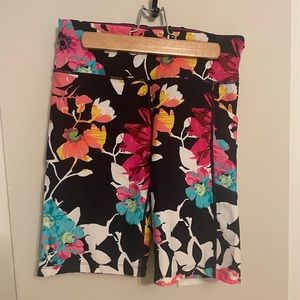 Calvin Klein womens bike short, floral, size medium.